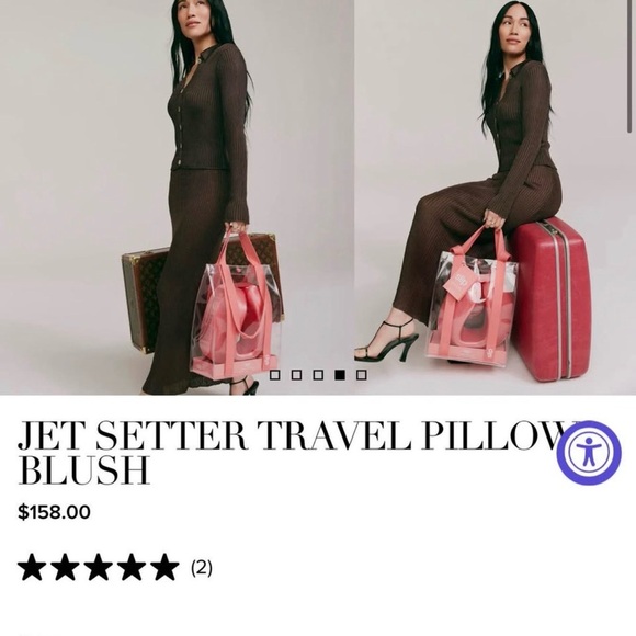 Slip Accessories - Slip Silk Jet Setter Travel Pillow – Blush (BNWT)